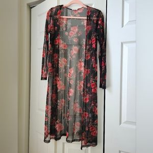 Sheer Floral Cardigan
